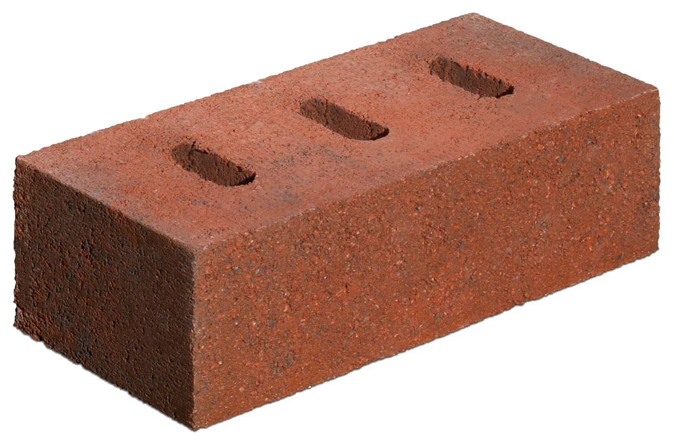 Wienerberger Sandown Smooth Red Perforated Class B engineering brick  (L)215mm (W)102.5mm (H)65mm