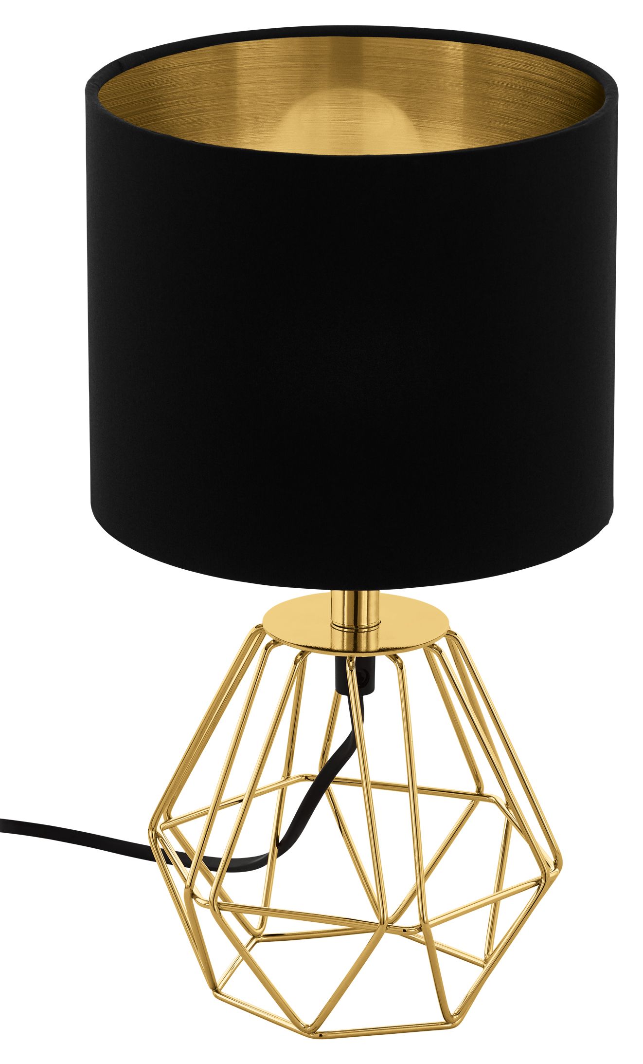 Eglo Carlton 2 Table Lamp - Black & Gold