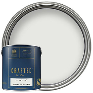 CRAFTED by Crown Flat Matt Emulsion Interior Paint - Cotton Cloth - 2.5L