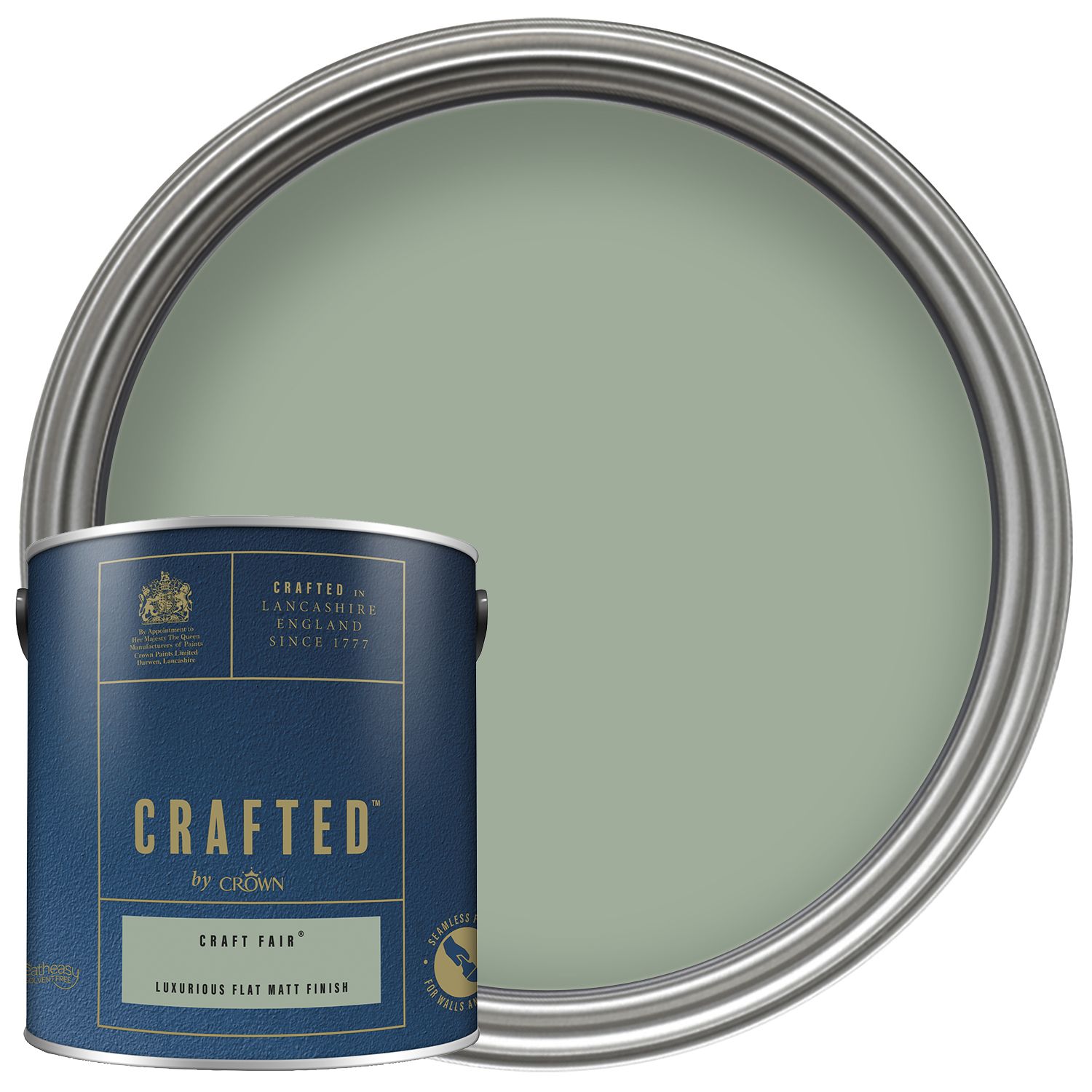 CRAFTED™ by Crown Flat Matt Emulsion Interior Paint - Craft Fair™ - 2.5L