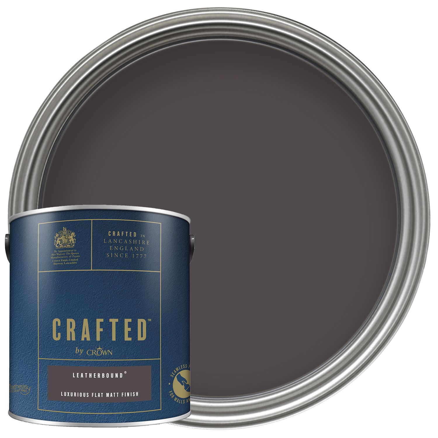 CRAFTED™ by Crown Flat Matt Emulsion Interior Paint - Leatherbound™ - 2.5L