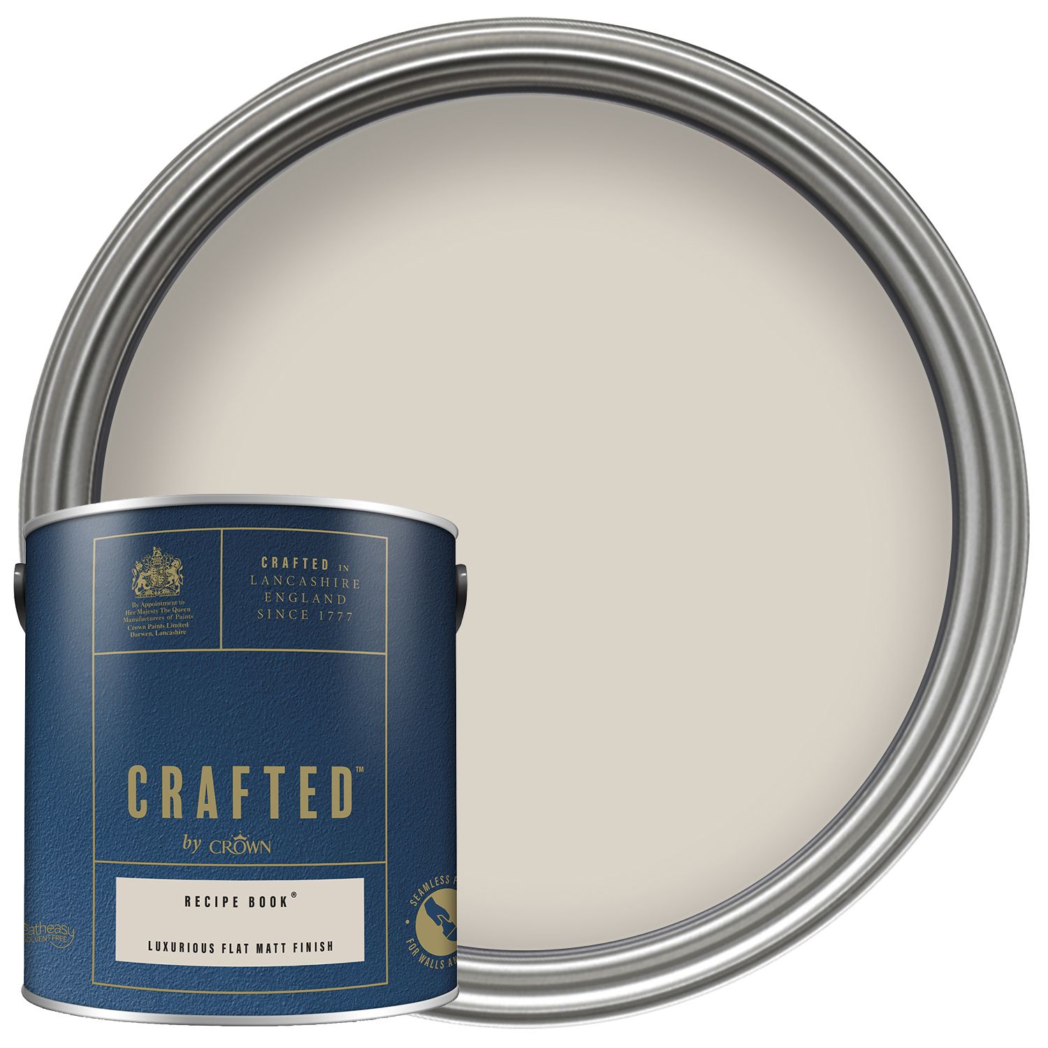 CRAFTED™ by Crown Flat Matt Emulsion Interior Paint - Recipe Book™ - 2.5L