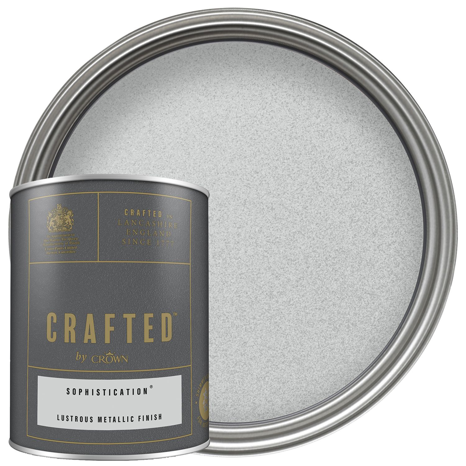 CRAFTED™ by Crown Emulsion Interior Paint - Metallic Sophistication - 1.25L