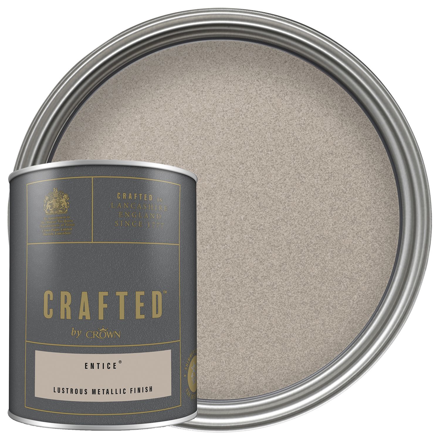 CRAFTED™ by Crown Emulsion Interior Paint - Metallic Entice - 1.25L
