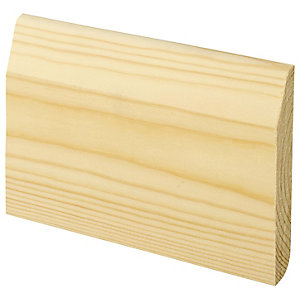 Chamfered / Bullnose Natural Pine Skirting - 15mm x 95mm x 4.2m