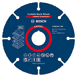 Bosch 2608901188 Expert Carbide Multi Material Cutting Disc - 115 x 1 x 22.23mm