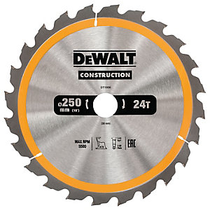 DEWALT DT1956-QZ 24 Teeth Construction Coarse Cut Circular Saw Blade - 250 x 30mm