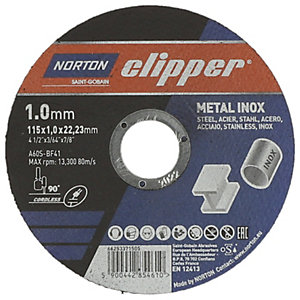 Norton Clipper Metal Inox Cutting Disc - 115mm