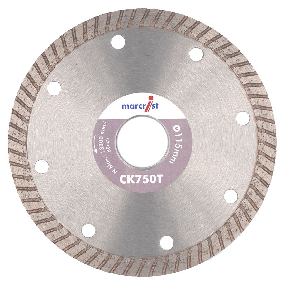 Marcrist CK750T Dry Diamond Super Slim Porcelain Tile Cutting Blade - 115 x 22mm