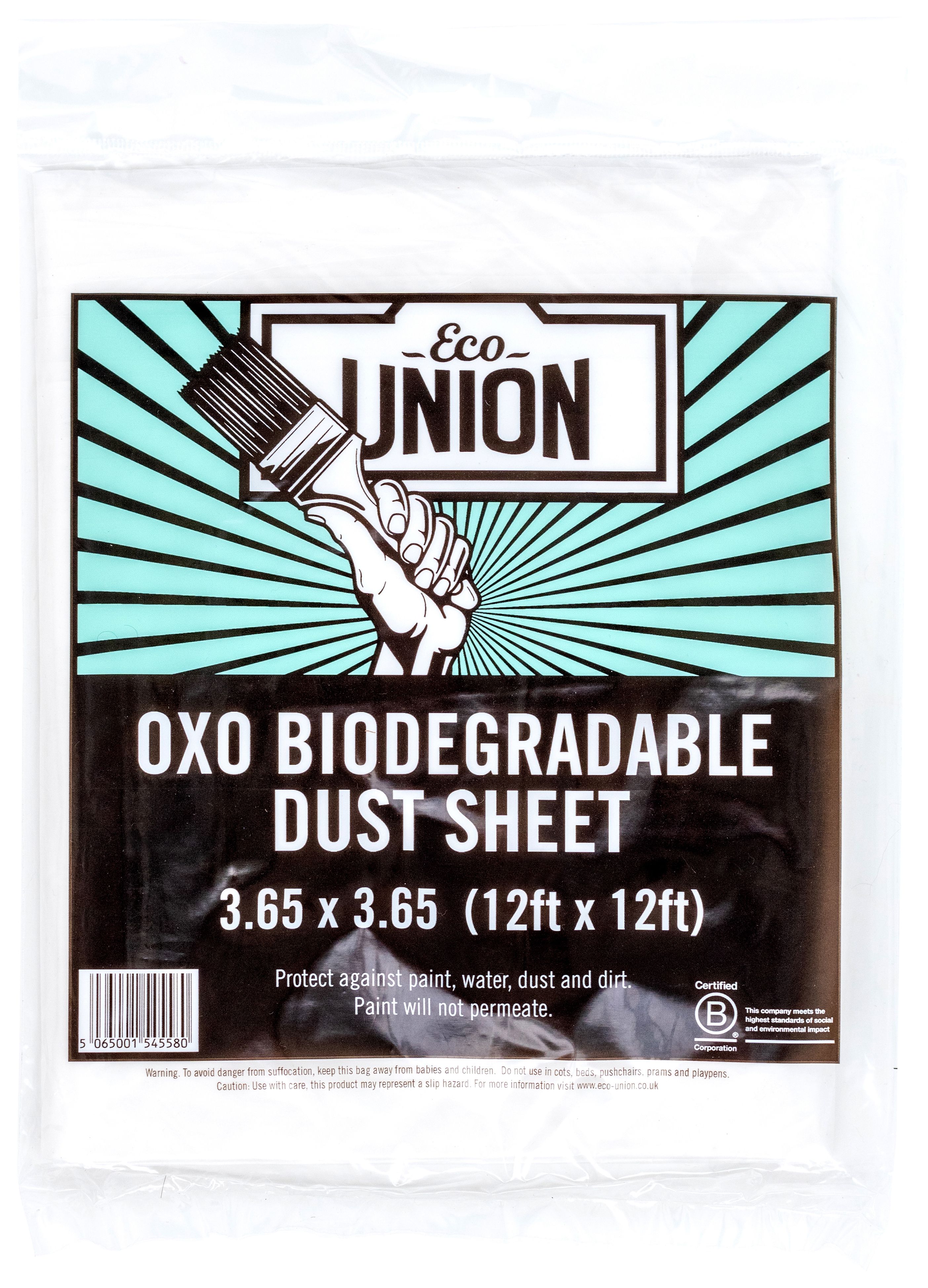 Image of Oxo Biodegradable Dust Sheet - 12ft x 12ft