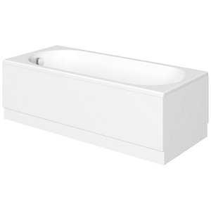 Wickes Forenza Right Hand 14 Jet Double Ended Reinforced LED Light Whirlpool Bath - 1700 x 750mm