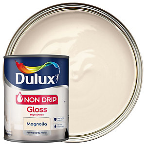 Dulux Non Drip Gloss Paint - Magnolia - 750ml