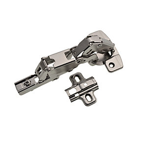 Wickes 165 Degree Clip On Concealed Cabinet Hinge - Nickel 35mm Pack of 2