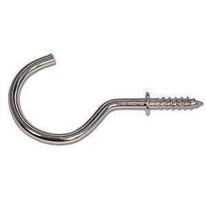Wickes Round Cup Hook - Zinc Pack of 4