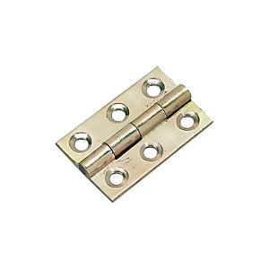 Wickes Butt Hinge - Solid Brass 38mm Pack of 2