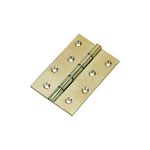 Wickes Butt Hinge - Brass 102mm Pack of 3