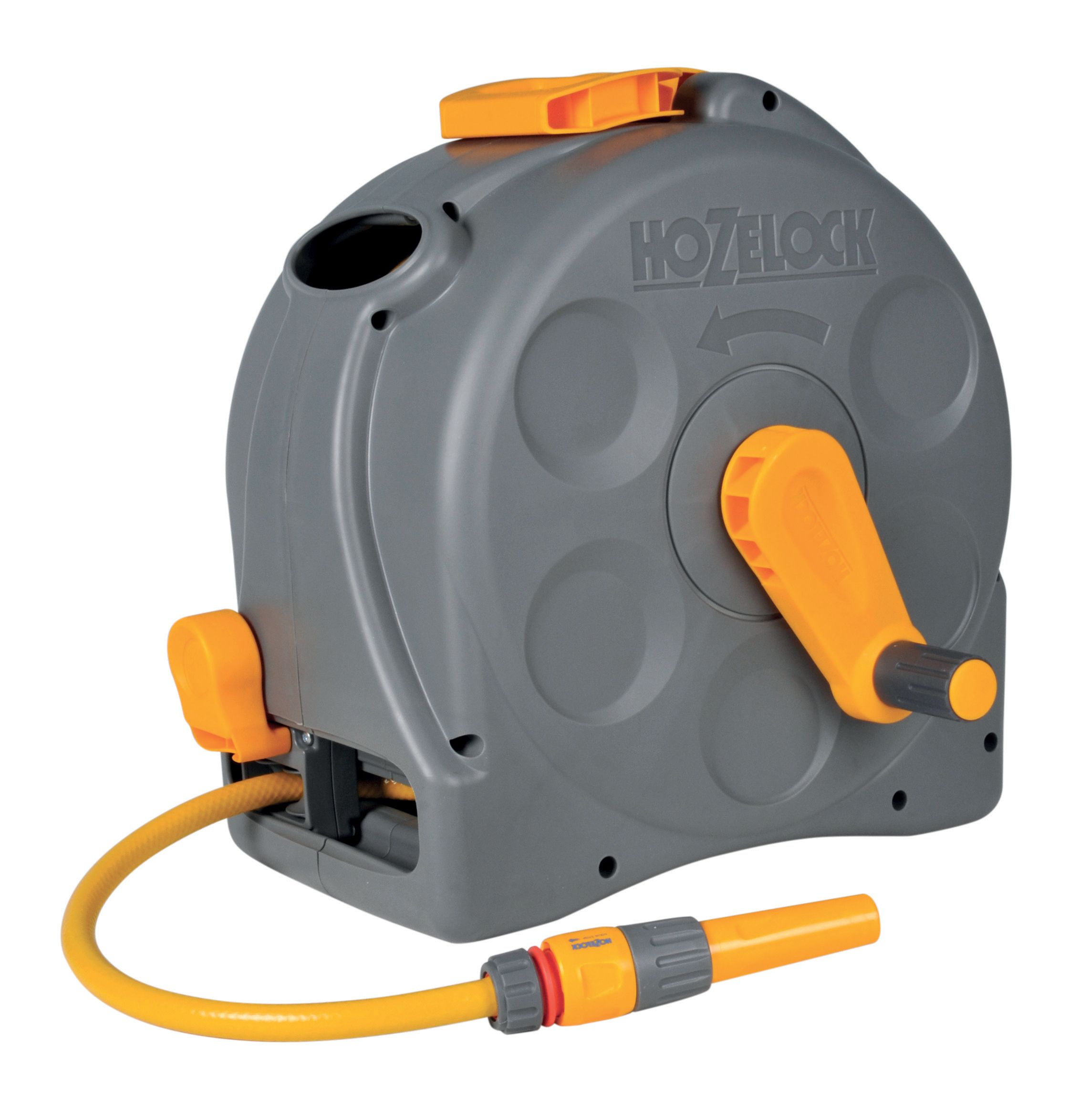 Hozelock 2415 2 in 1 Compact Enclosed Reel with Hose Pipe - 25m