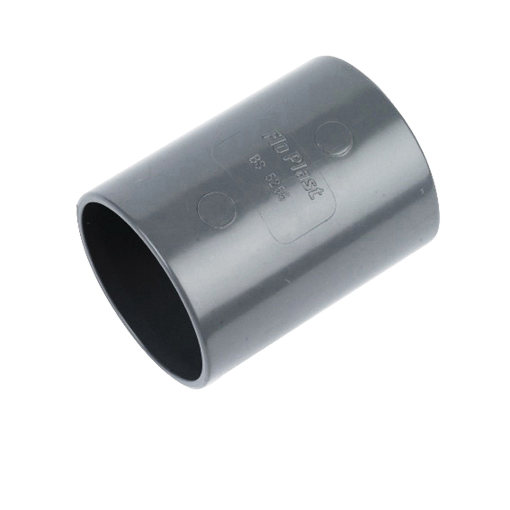 FloPlast WS07G Solvent Weld Waste Straight Coupler - Grey 32mm