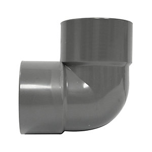 FloPlast WS11G Solvent Weld Waste 90 Deg Bend - Grey 40mm