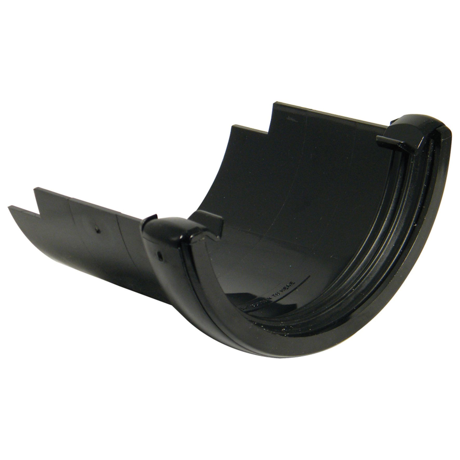 FloPlast 112mm Round Line Gutter to Cast Iron Adaptor - Black