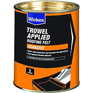 Wickes Trowel On Roofing Felt Adhesive 5L