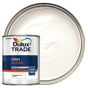 Dulux Trade High Gloss Paint - Pure Brilliant White - 1L