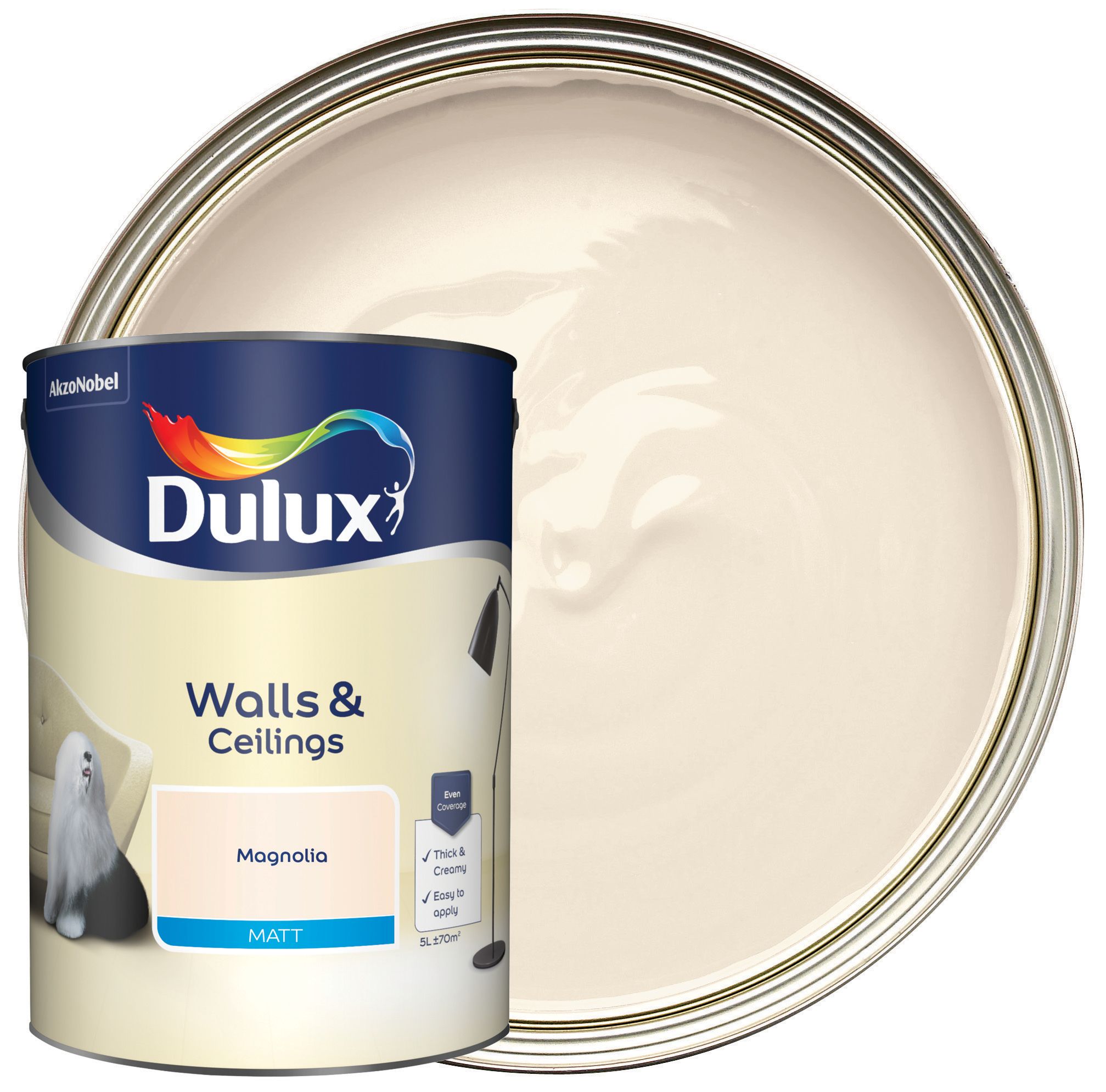 Dulux Matt Emulsion Paint - Magnolia - 5L