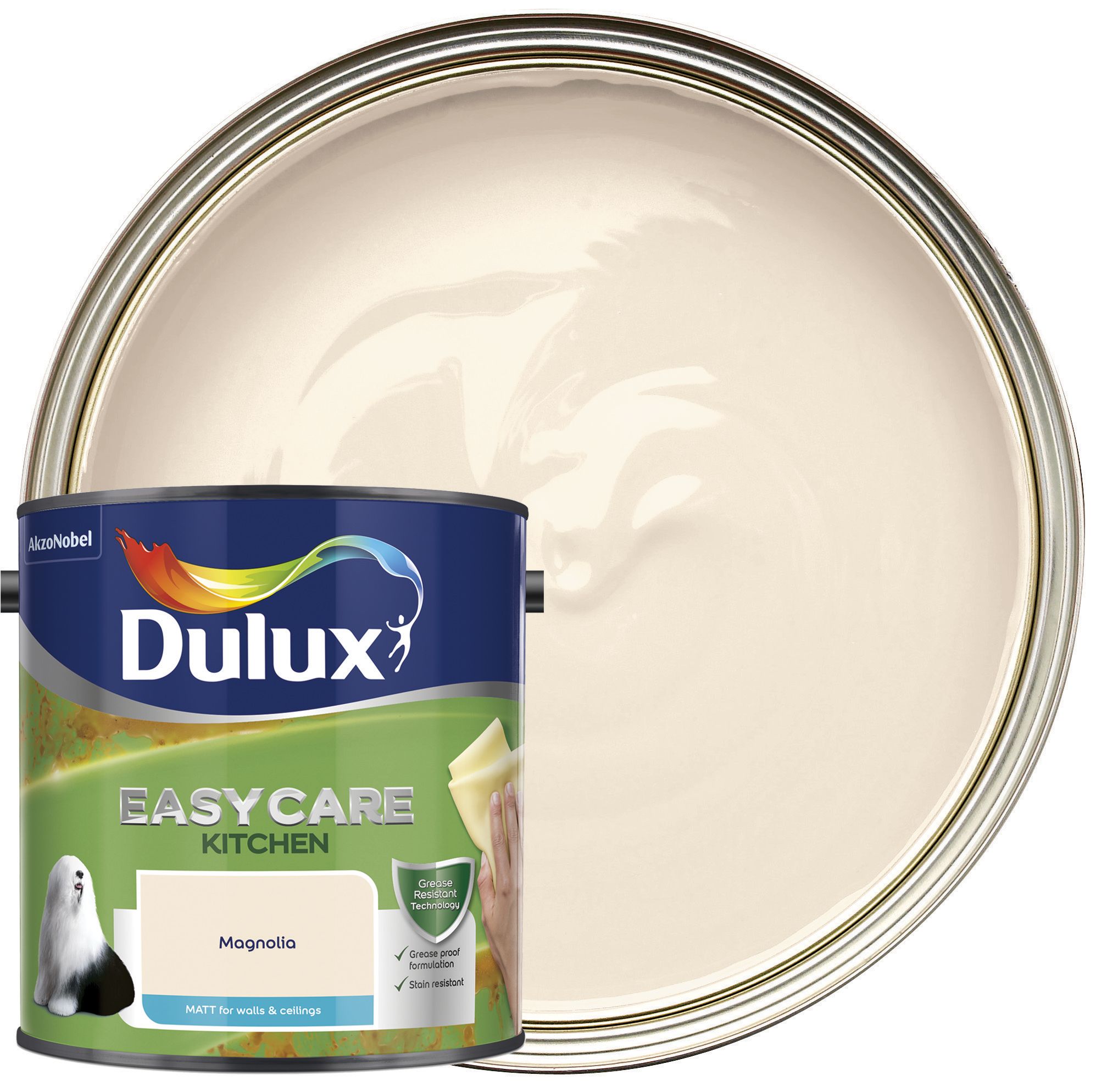 Dulux Easycare Kitchen Matt Emulsion Paint - Magnolia - 2.5L