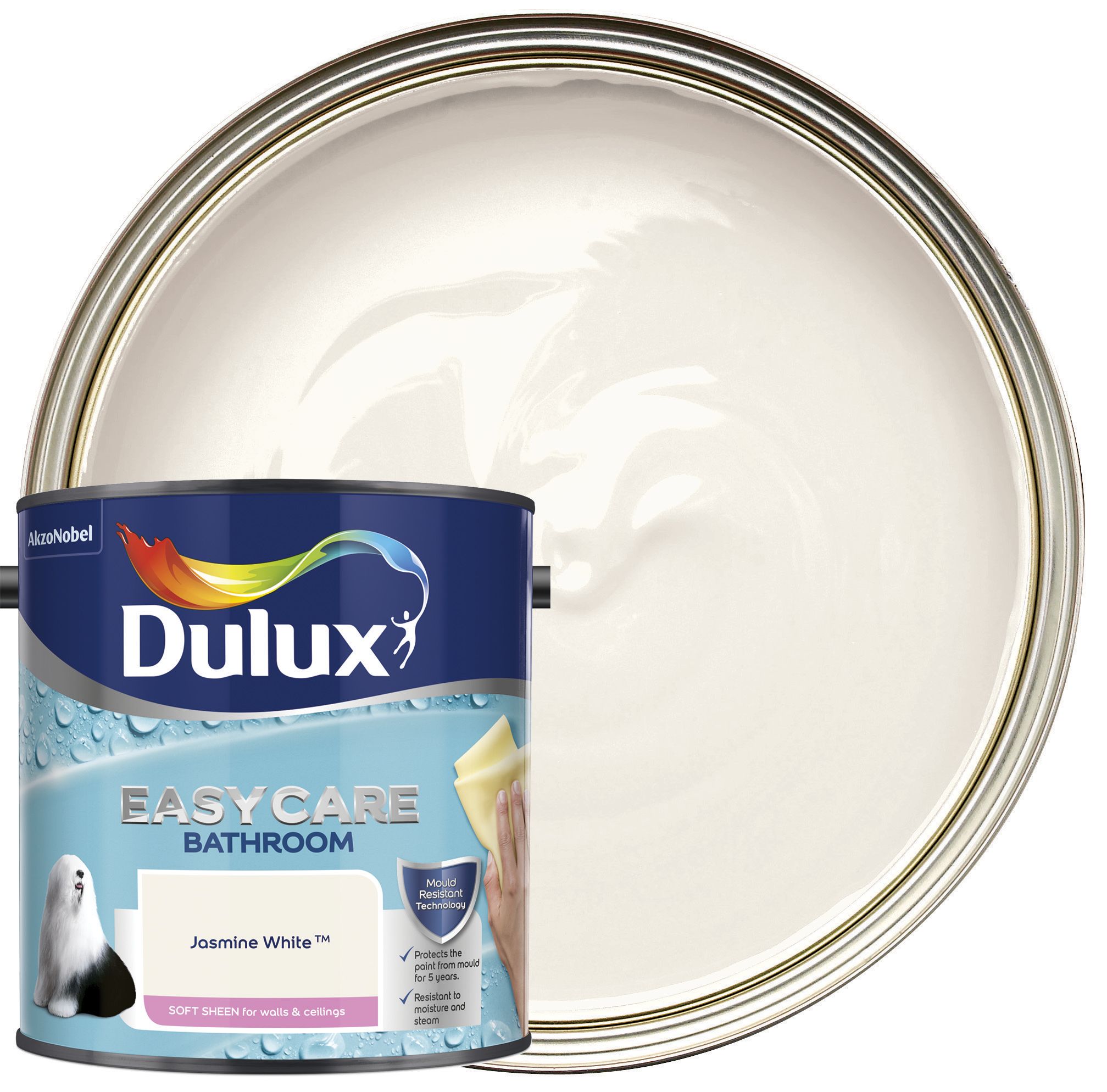 Dulux Easycare Washable & Tough Matt Paint Pure Brilliant White - 5L