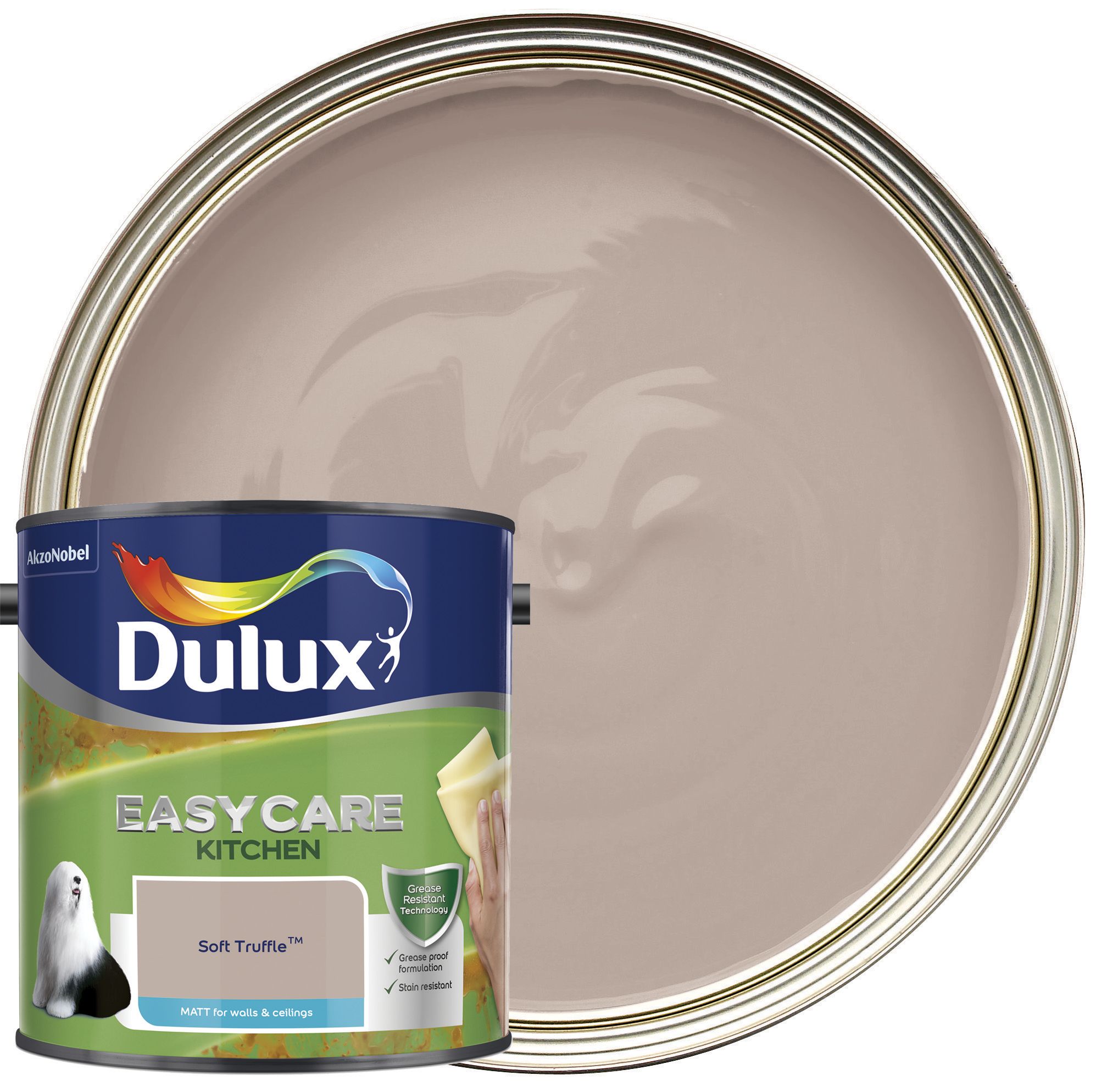 Dulux Easycare Kitchen Matt Emulsion Paint - Soft Truffle - 2.5L