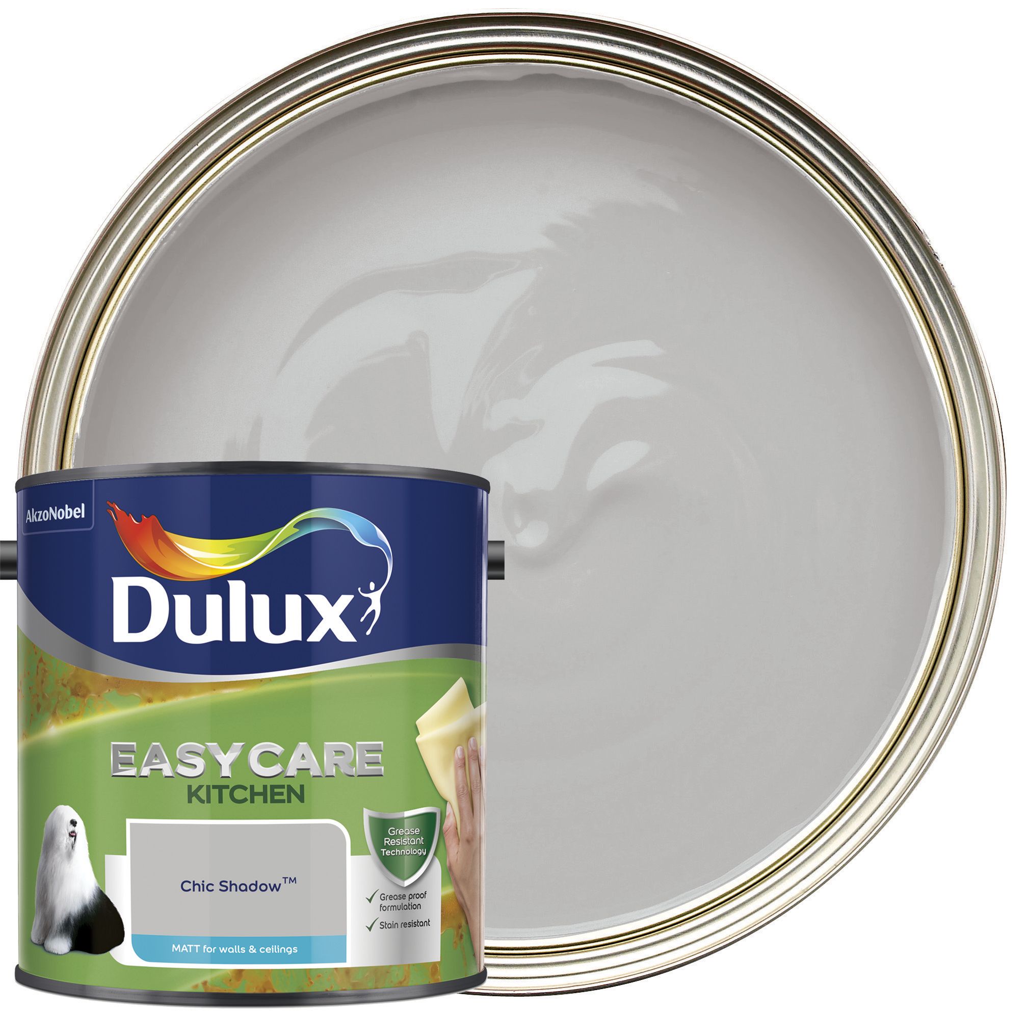 Dulux Easycare Kitchen Matt Emulsion Paint - Chic Shadow - 2.5L