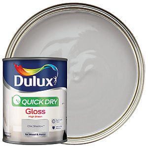 Dulux Quick Dry Gloss Paint Chic Shadow - 750ml