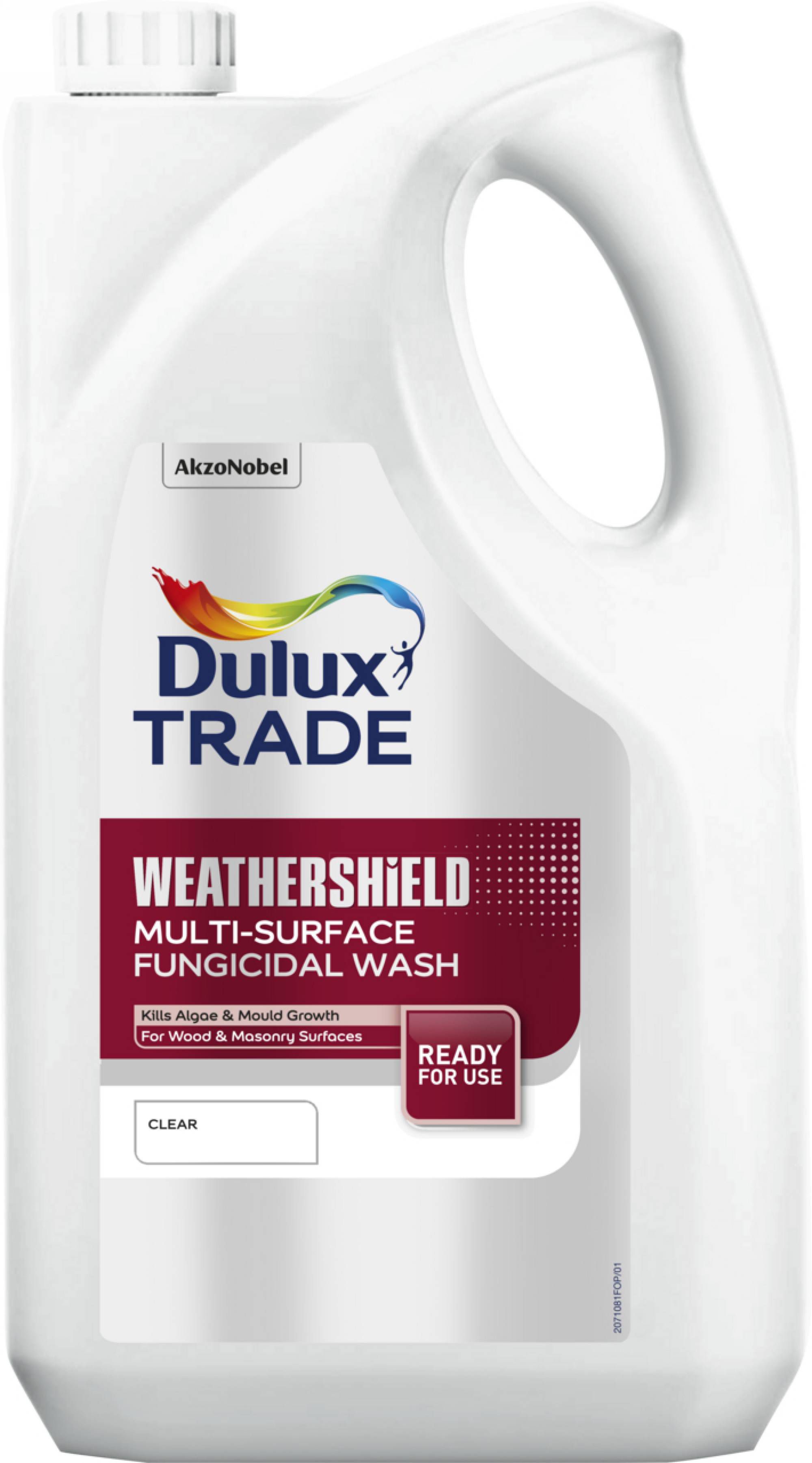 Image of Dulux Trade Weathershield Multi-Surface Fungicidal Wash - 5L