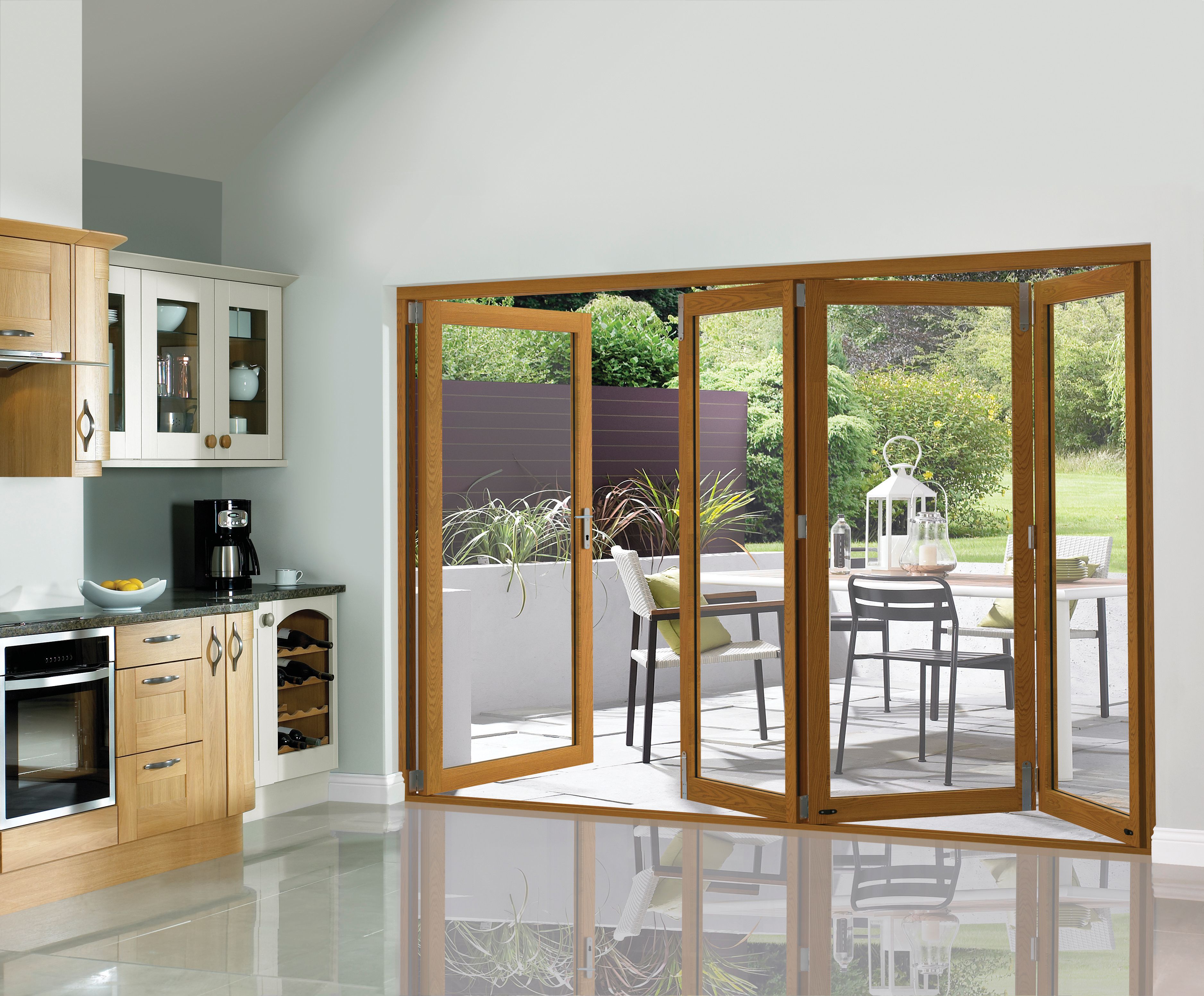 Image of Wickes Eden Finished Oak Veneer Bi-fold Door 10ft Wide