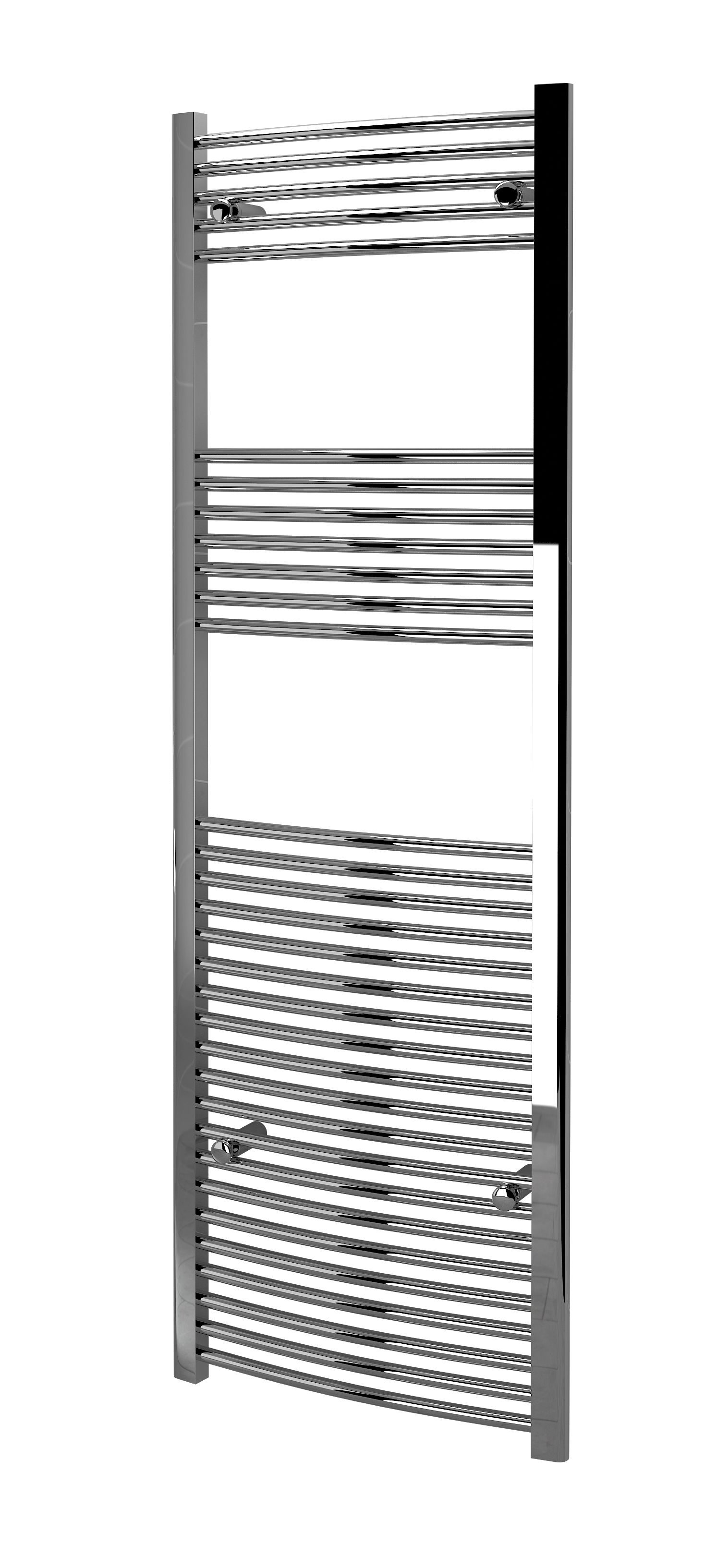 Kudox Curved Towel Radiator - Chrome 600 x 1800 mm