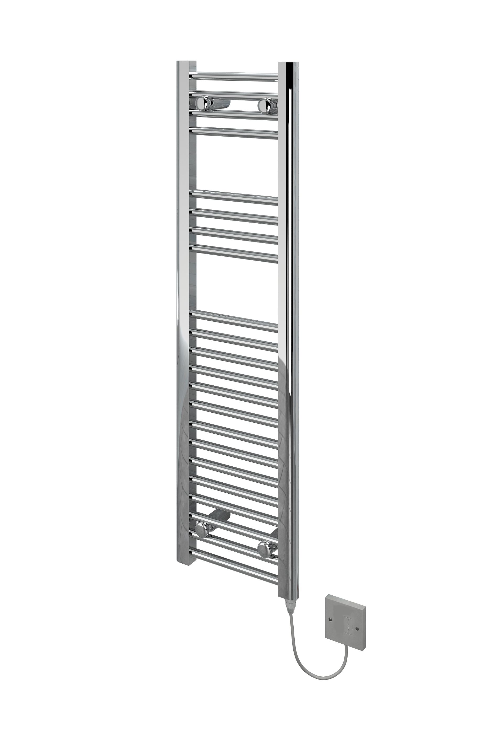 Kudox Flat Electric Towel Radiator - Chrome 300 x 1100 mm