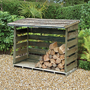 Forest Garden 6 x 3ft Timber Pressure Treated Log Store
