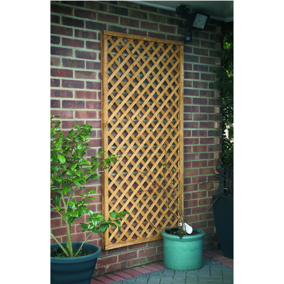 Forest Garden Fence Top Trellis Diamond Lattice  - 1.83m X 900mm