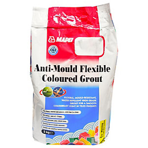 Image of Mapei Anti-mould Flexible Coloured Tile Grout Charcoal 5kg