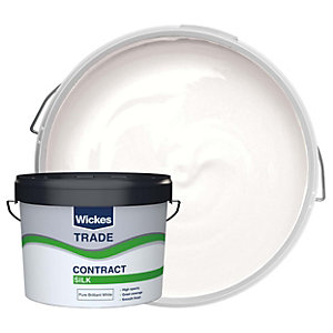 Wickes Trade Contract Silk Emulsion Pure Brilliant White 10L