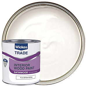 Wickes Trade Satinwood Pure Brilliant White 1L