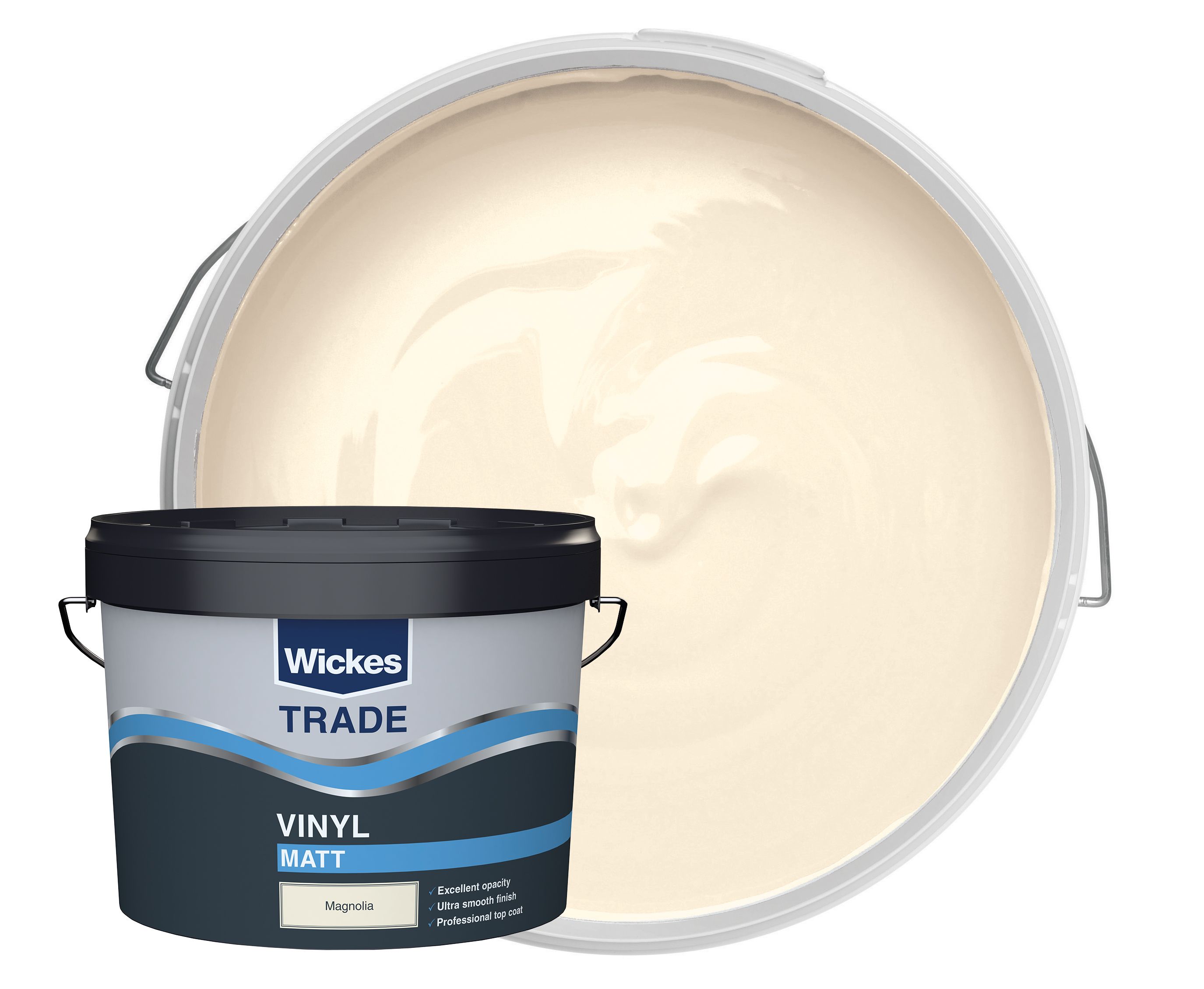 Wickes Trade Vinyl Matt Emulsion Paint - Magnolia 10L