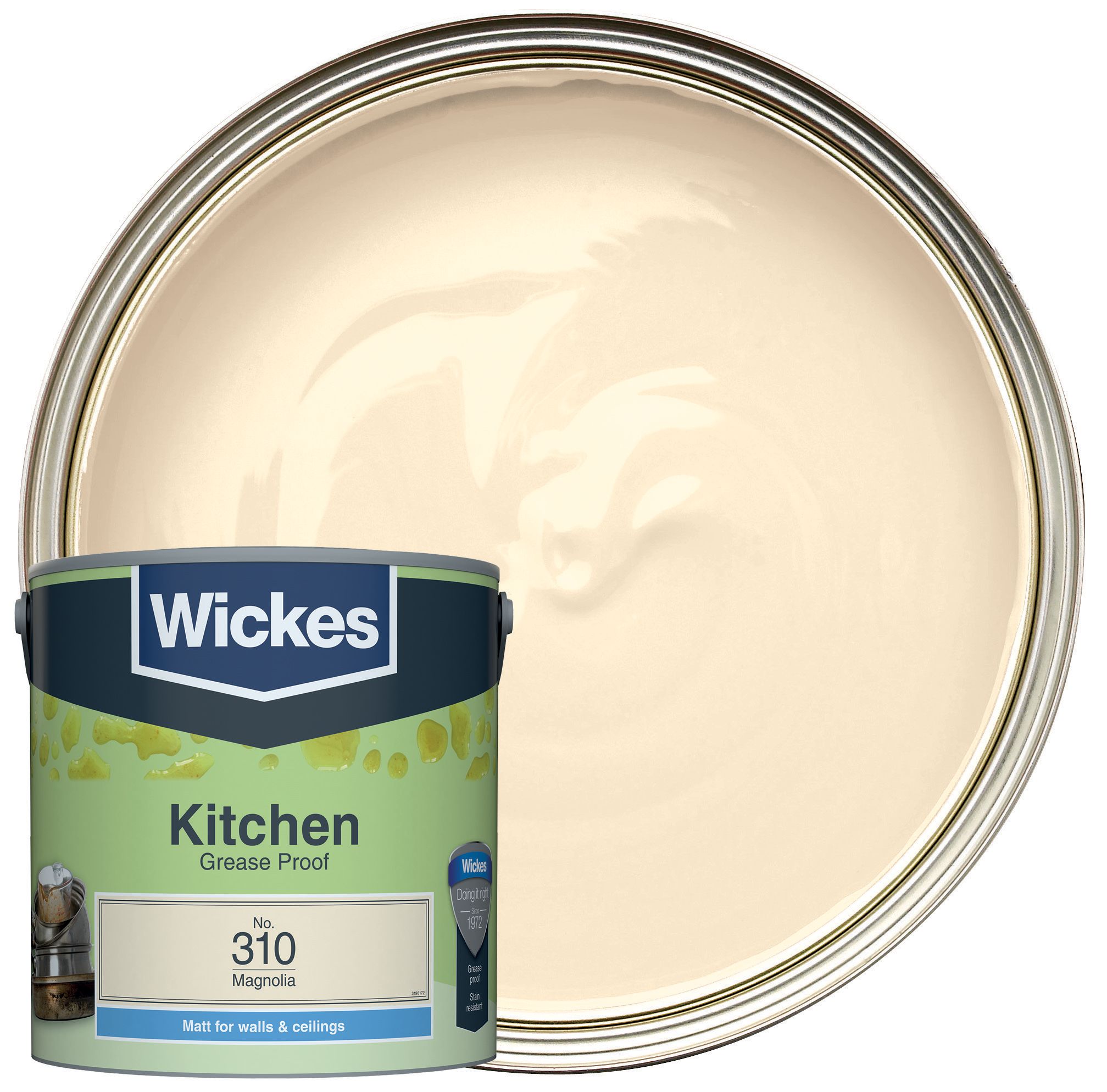 Wickes Magnolia - No. 310 Kitchen Matt Emulsion Paint - 2.5L