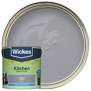 Wickes Pewter - No. 220 Kitchen Matt Emulsion Paint - 2.5L