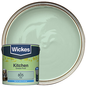 Wickes Sage - No.805 Kitchen Matt Emulsion Paint - 2.5L