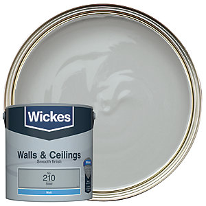 Wickes Steel - No.210 Vinyl Matt Emulsion Paint - 2.5L