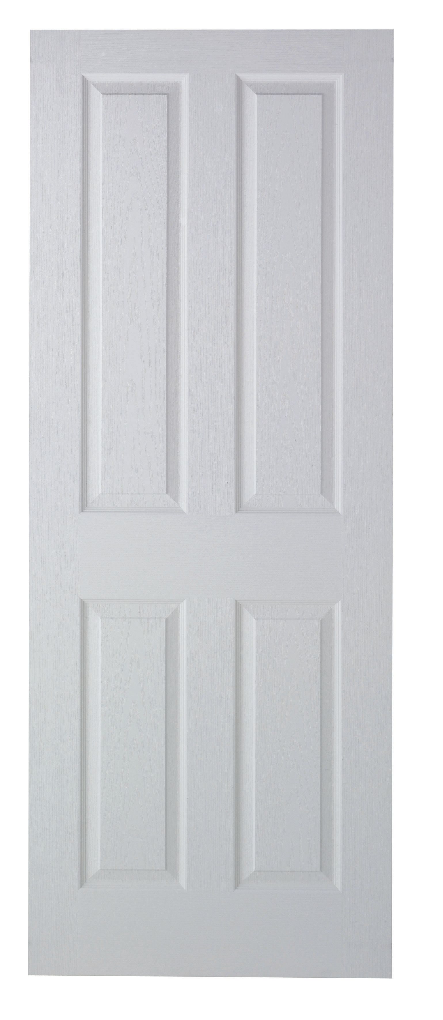 Wickes Stirling White Grained Moulded 4 Panel Internal Fire Door - 2040mm x 726mm