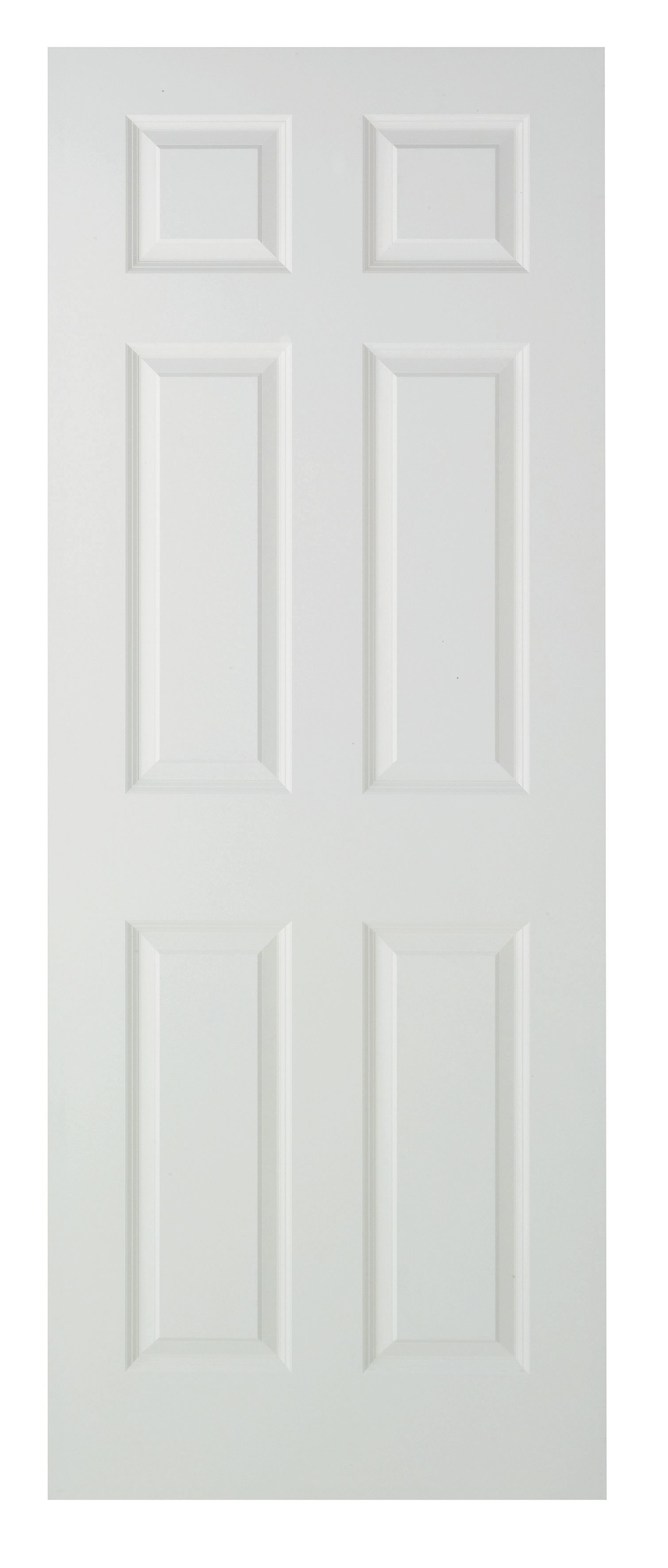 Wickes Woburn White Grained Moulded 6 Panel Internal Fire Door - 2040mm x 926mm