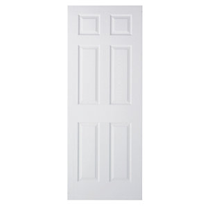 Wickes Woburn White Grained Moulded 6 Panel Internal Door - 1981 mm