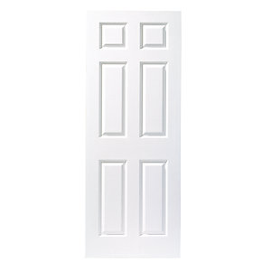Wickes Woburn White Grained Moulded 6 Panel Internal Fire Door - 1981mm x 762mm